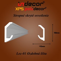 Lec-01 Stropné skryté osvetlenie ozdobné lišty