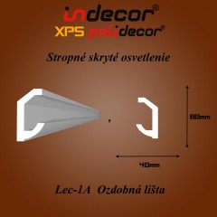 Lec-01A  Stropné skryté osvetlenie ozdobné lišty 