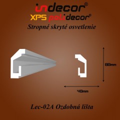 Lec-02A Stropné skryté osvetlenie ozdobné lišty 