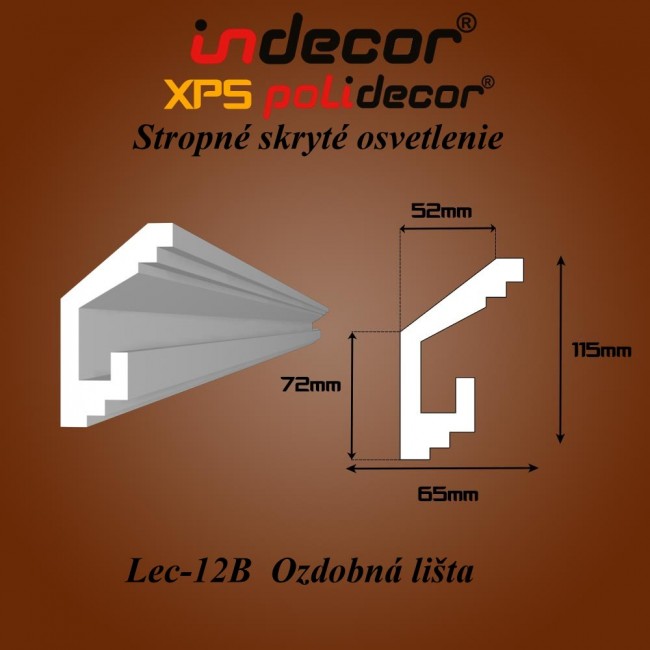 Lec-12B Skryté osvetlenie ozdobná lišta